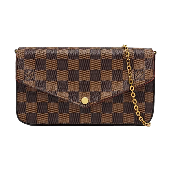 Authenticated pre-owned  Félicie Damier Ebene Coated Canvas Brown - Shoulder Bag at Looply
