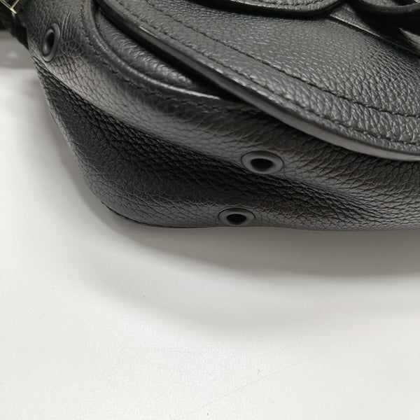 Authenticated pre-owned  Saddle Calfskin Black - Belt Bag at Looply