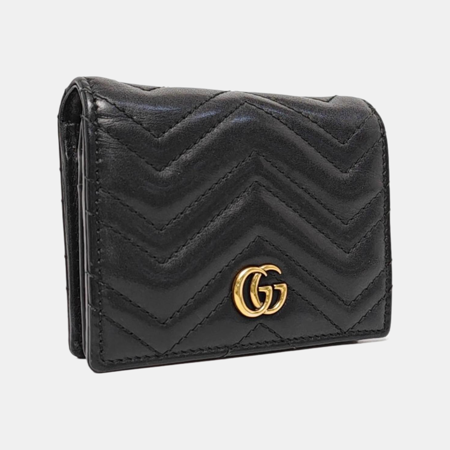 Authenticated pre-owned  GG Marmont Calfskin Black Wallet - Wallet at Looply