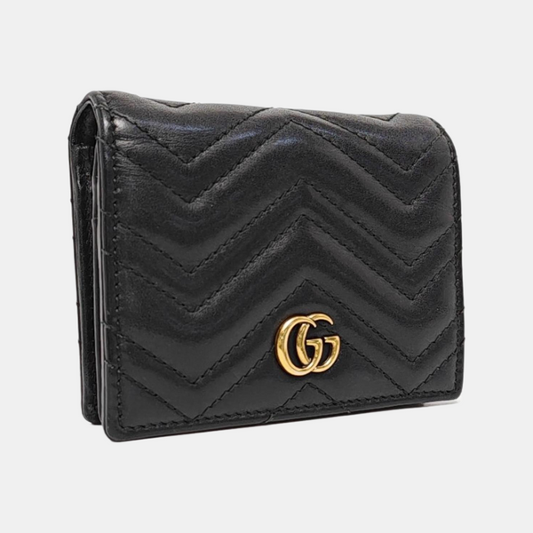 Authenticated pre-owned  GG Marmont Calfskin Black Wallet - Wallet at Looply