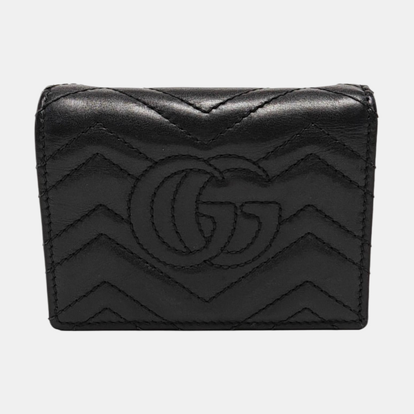 Authenticated pre-owned  GG Marmont Calfskin Black Wallet - Wallet at Looply