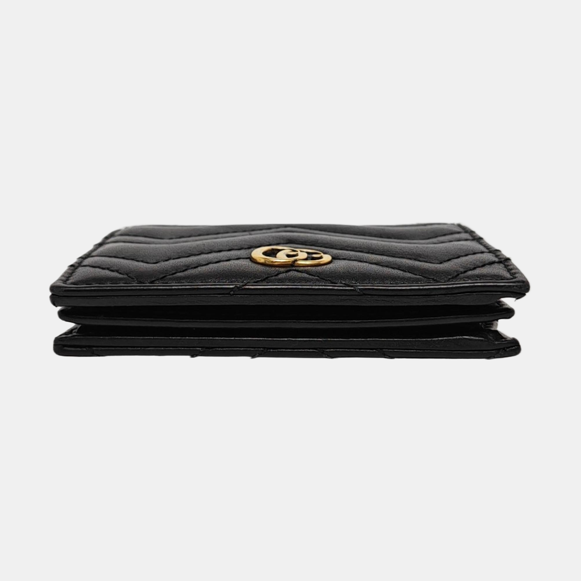 Authenticated pre-owned  GG Marmont Calfskin Black Wallet - Wallet at Looply