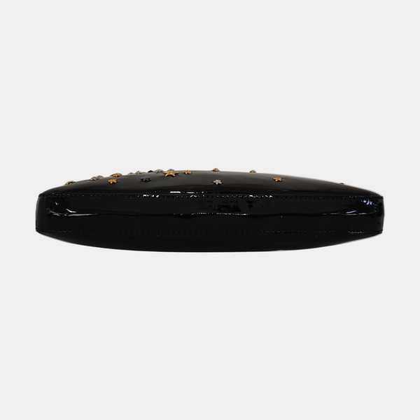 Patent Leather Top Handle Bag Black
