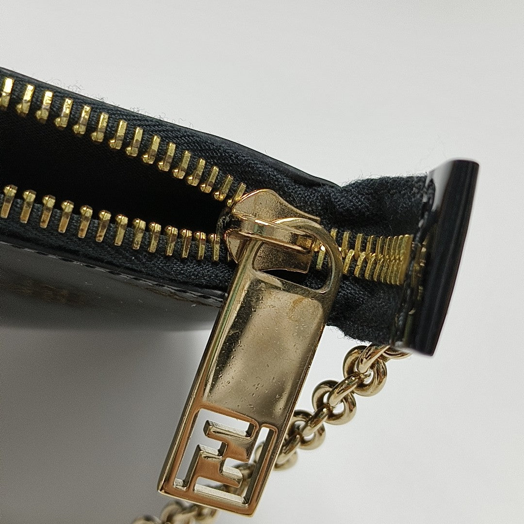 Patent Leather Top Handle Bag Black