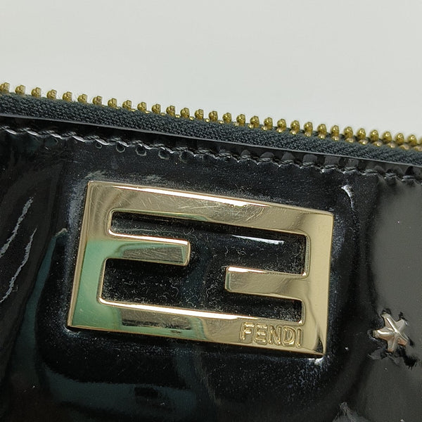 Patent Leather Top Handle Bag Black