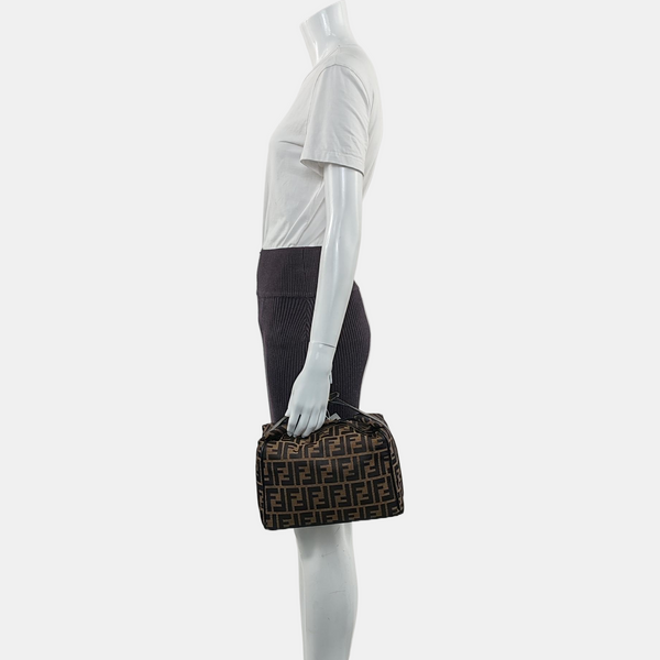Canvas Top Handle Bag Brown