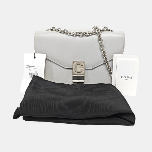 Authenticated pre-owned  C Medium Calfskin Gray - Shoulder Bag at Looply
