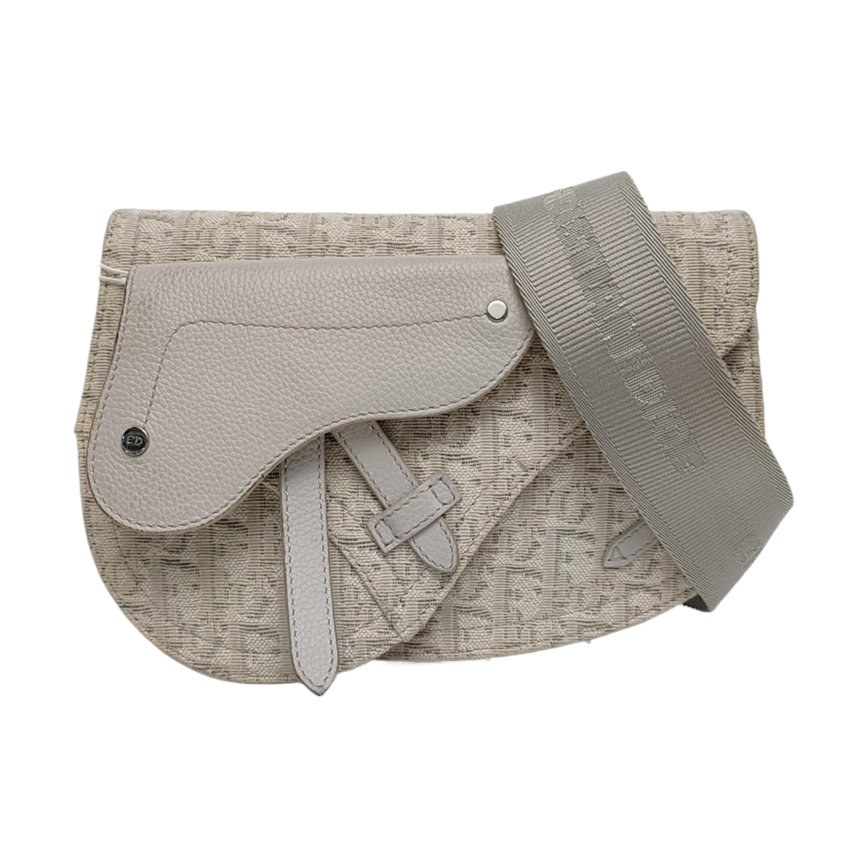 Authenticated pre-owned  Saddle Oblique Canvas Beige - Crossbody Bag at Looply