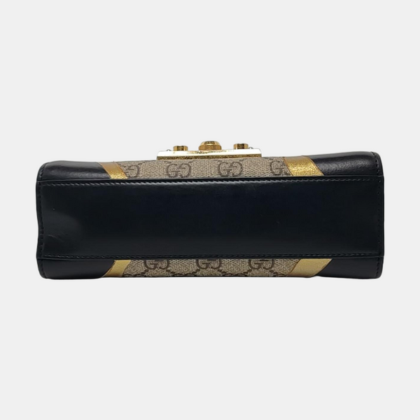 Authenticated pre-owned  Padlock Small Monogram Coated Canvas Beige - Shoulder Bag at Looply