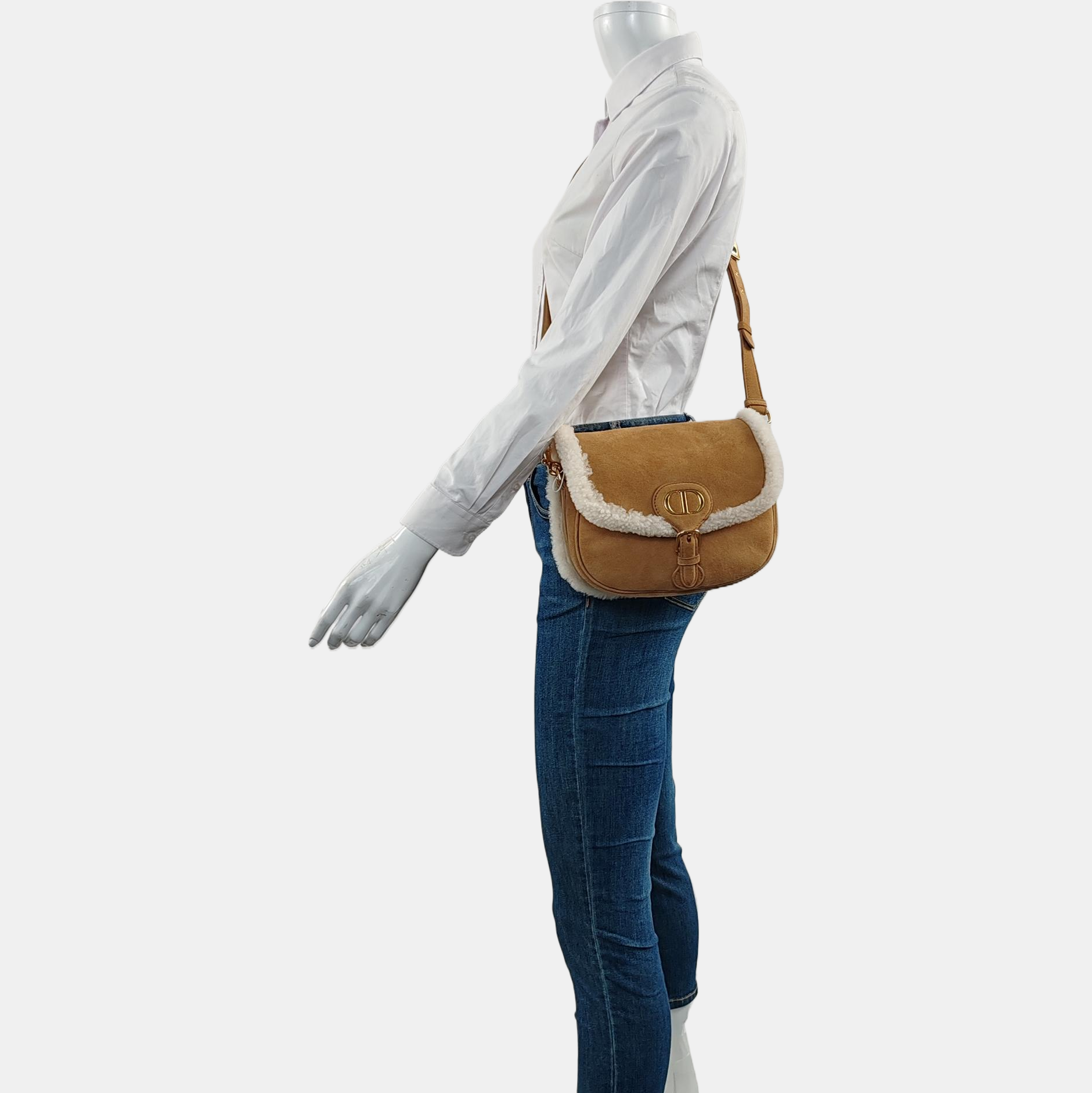 Authenticated pre-owned  Bobby Medium Sheepskin Beige - Shoulder Bag at Looply