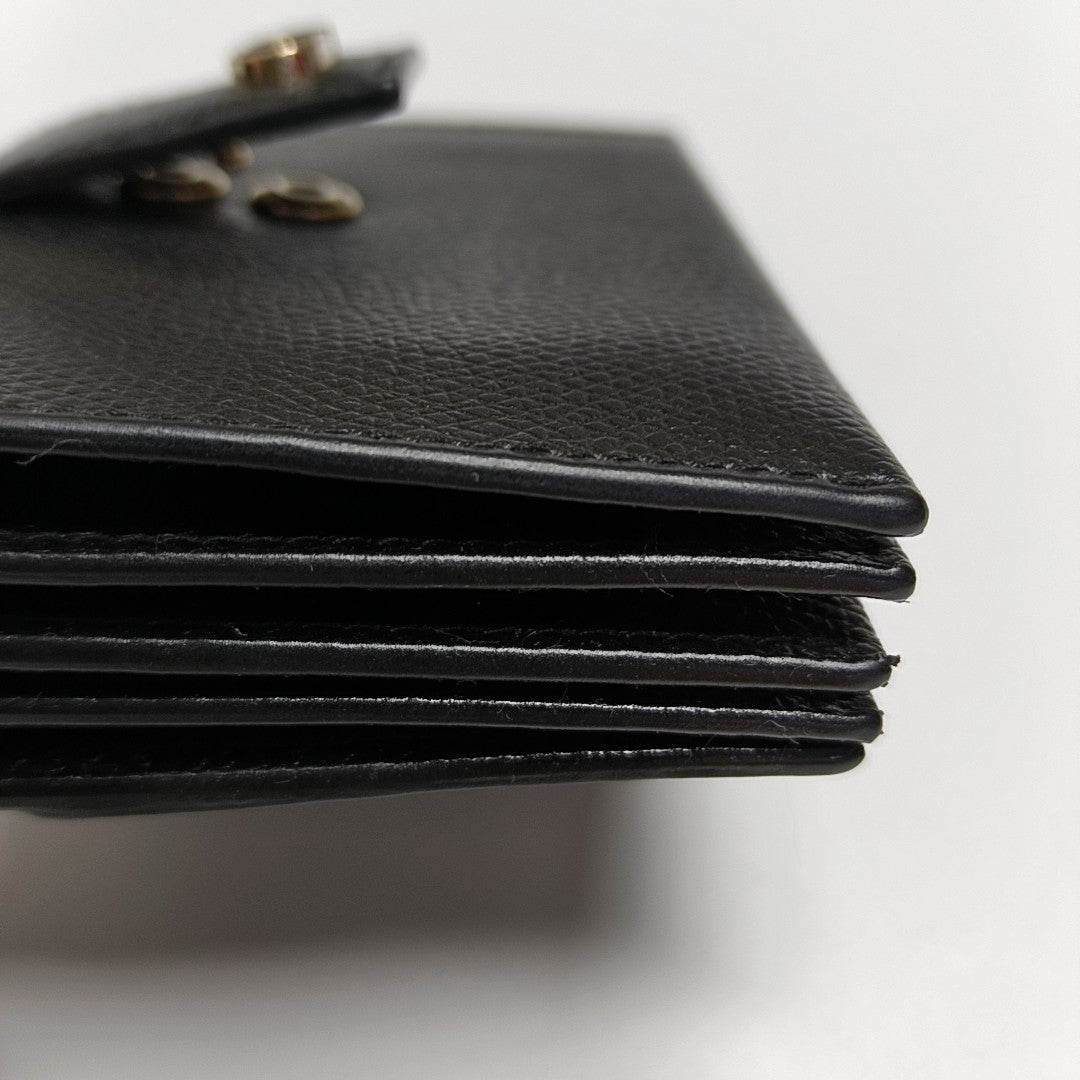 Authenticated pre-owned  30 Montaigne Calfskin Black Card Holder - Card Holder at Looply