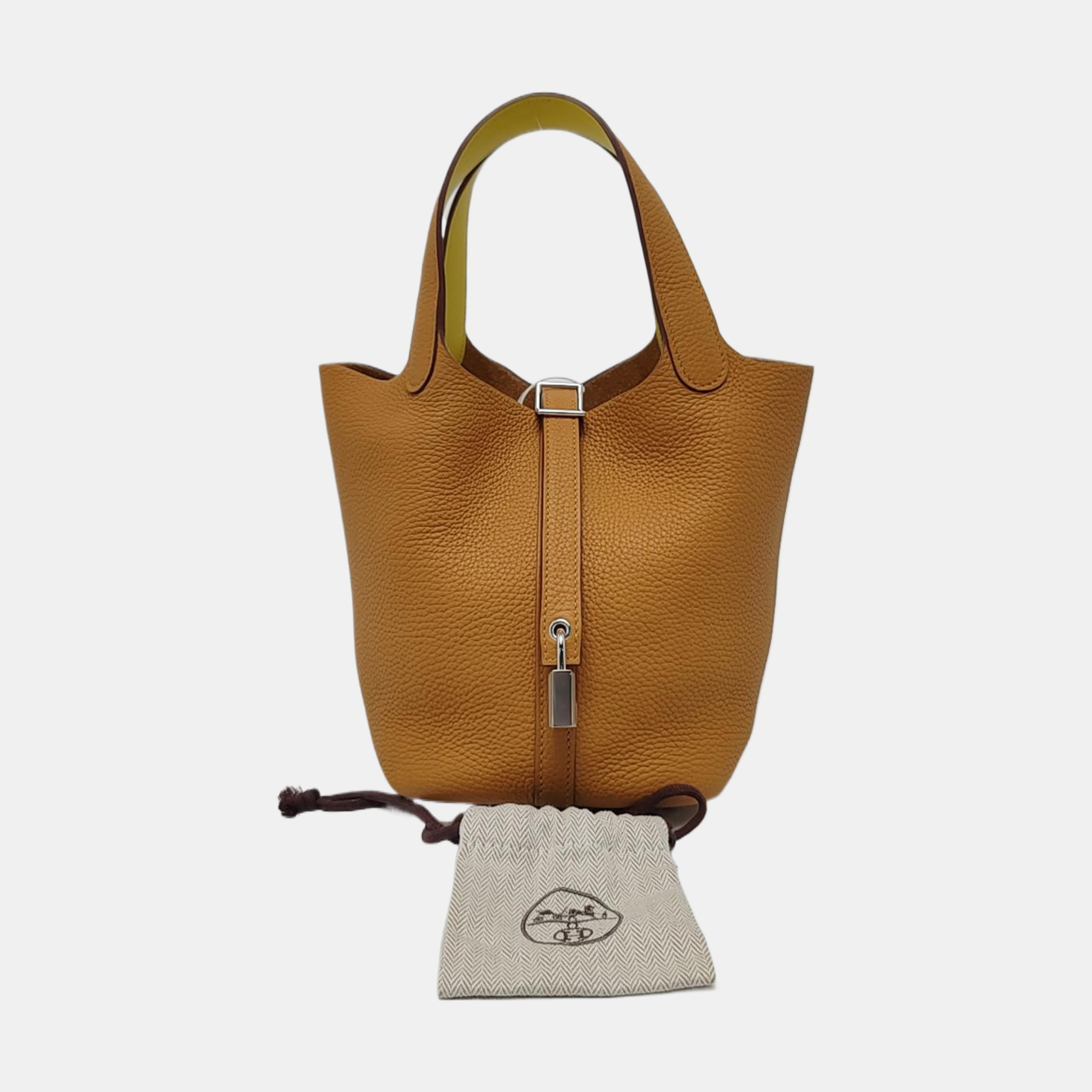 Authenticated pre-owned  Picotin Lock 18 Clemence Beige - Top Handle Bag at Looply