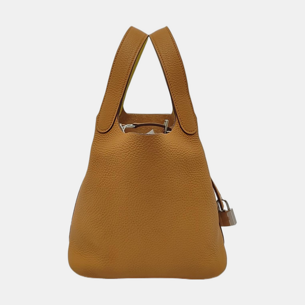 Authenticated pre-owned  Picotin Lock 18 Clemence Beige - Top Handle Bag at Looply