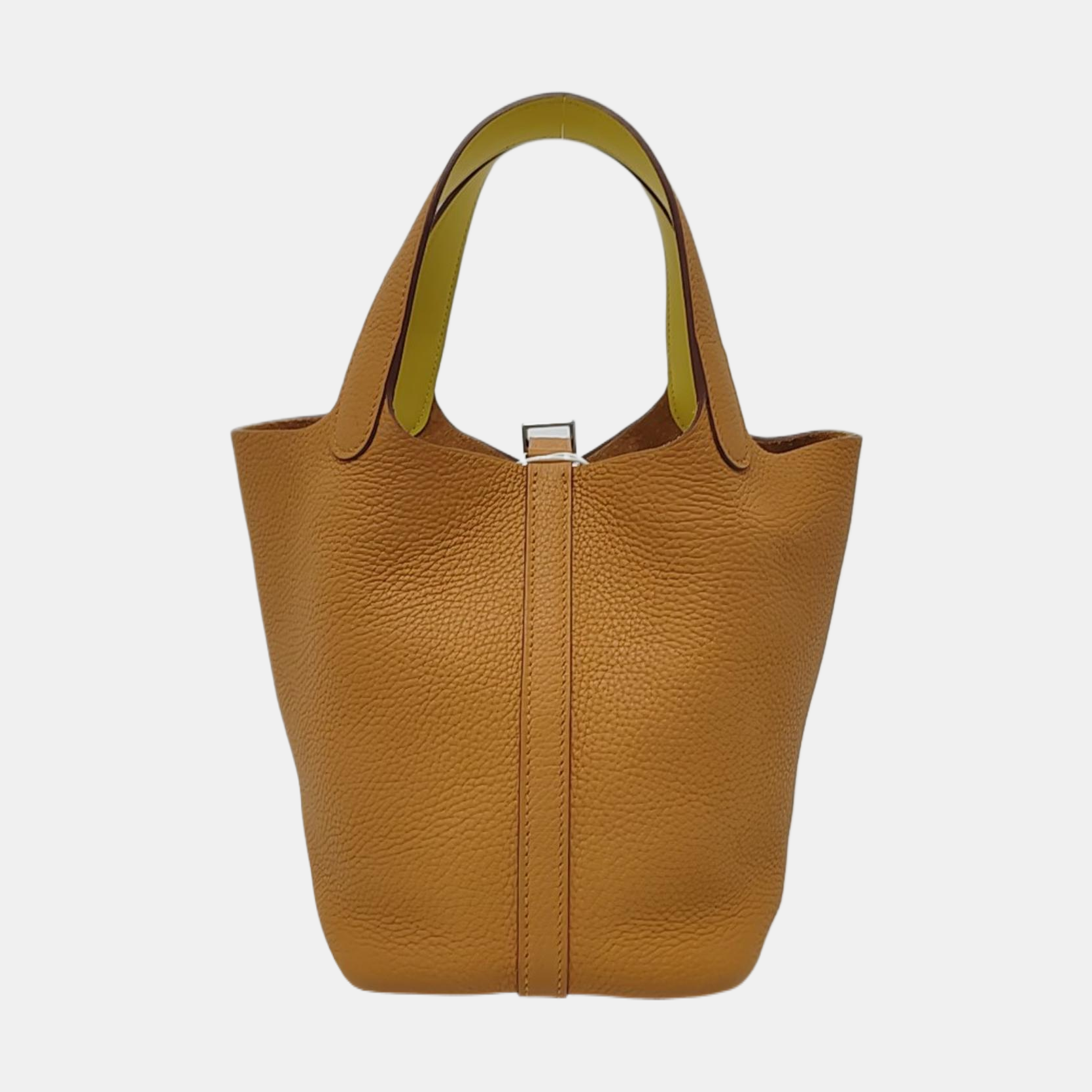 Authenticated pre-owned  Picotin Lock 18 Clemence Beige - Top Handle Bag at Looply