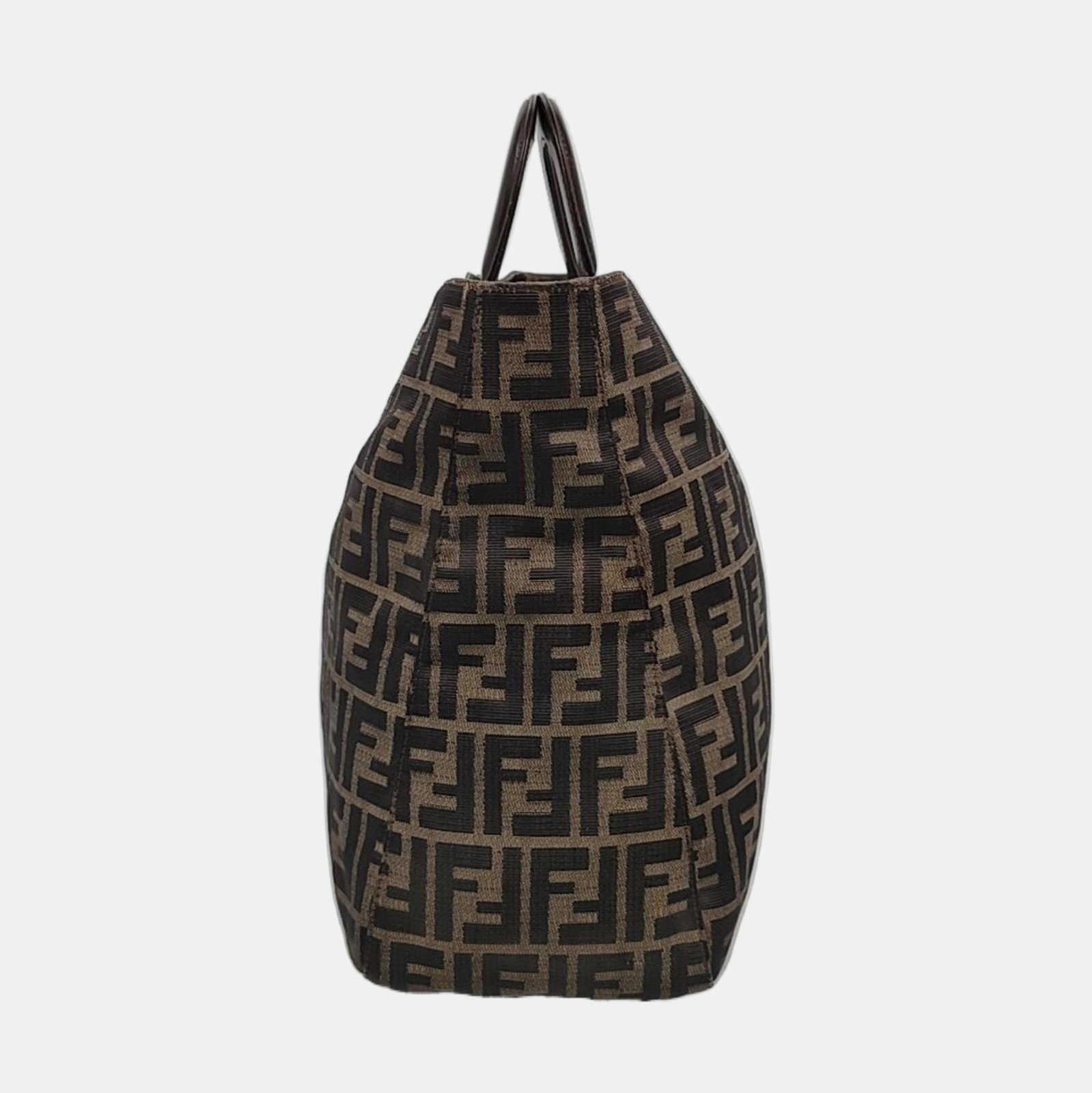 Authenticated pre-owned  Ff Tote Canvas Brown - Top Handle Bag at Looply