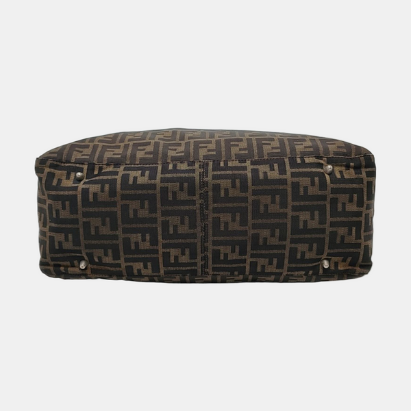Authenticated pre-owned  Ff Tote Canvas Brown - Top Handle Bag at Looply