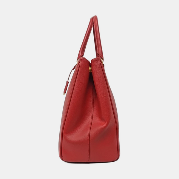 Authenticated pre-owned  Galleria Small Calfskin Red - Top Handle Bag at Looply