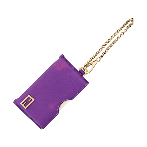 Leather Bag Charm Purple