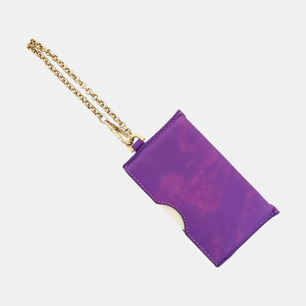 Leather Bag Charm Purple