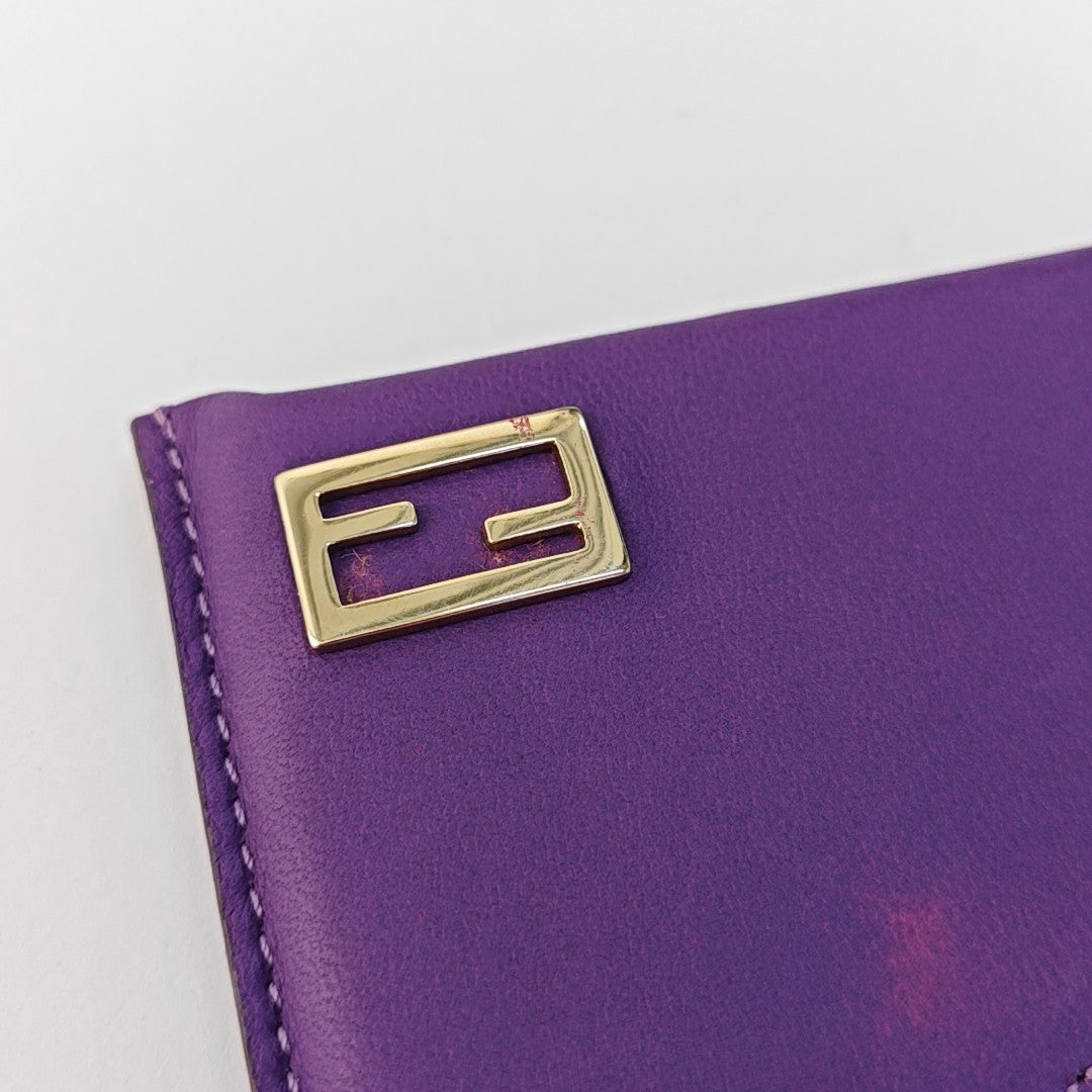 Leather Bag Charm Purple