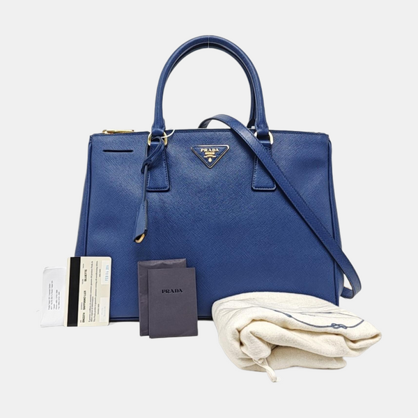 Authenticated pre-owned  Galleria Small Calfskin Blue - Shoulder Bag at Looply