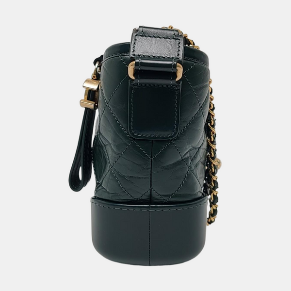 Authenticated pre-owned  Gabrielle Small Quilted Calfskin Green - Crossbody Bag at Looply