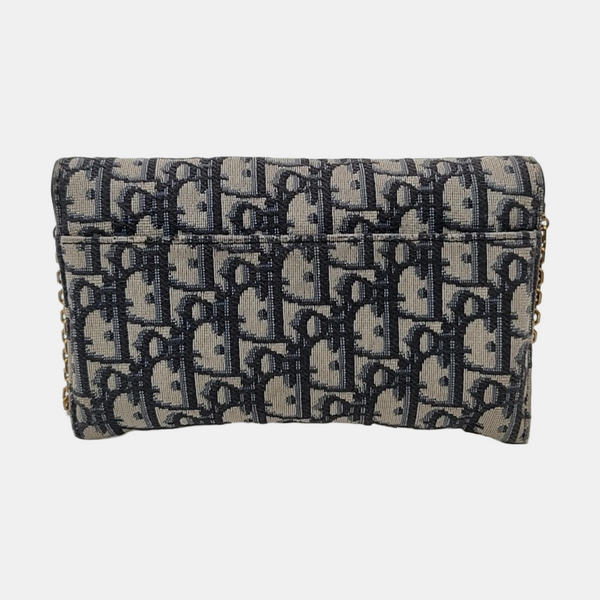 Authenticated pre-owned  Saddle Small Oblique Canvas Blue - Shoulder Bag at Looply