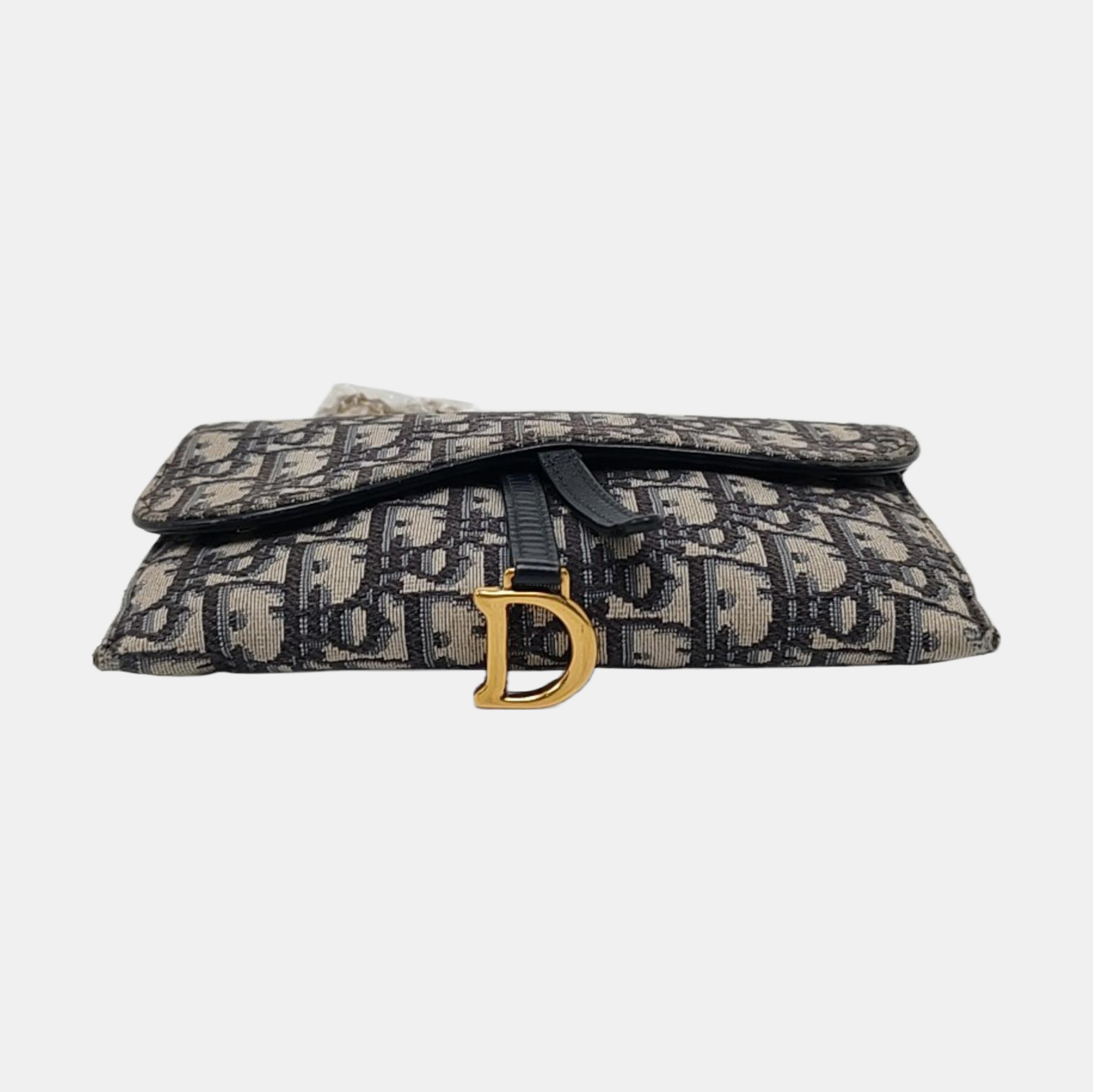 Authenticated pre-owned  Saddle Small Oblique Canvas Blue - Shoulder Bag at Looply