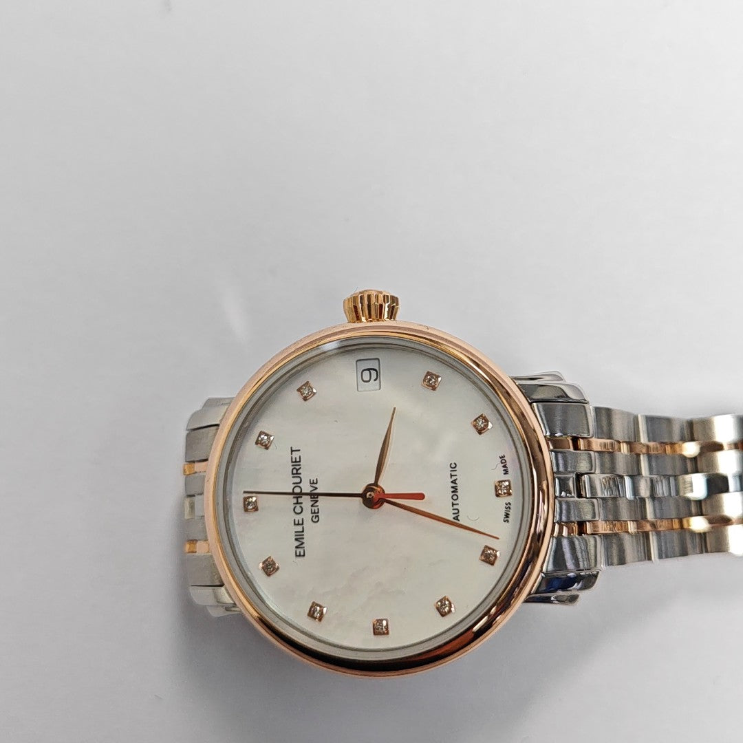 Leman 30mm White Automatic Watch