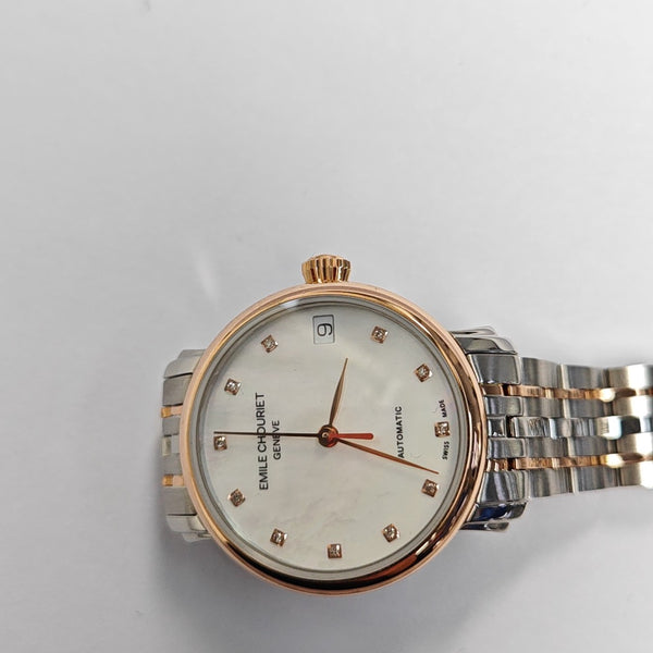Leman 30mm White Automatic Watch
