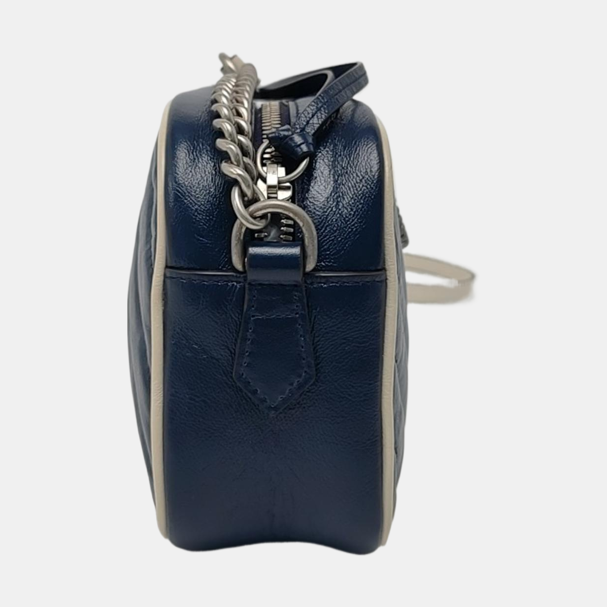 Authenticated pre-owned  GG Marmont Small Calfskin Blue - Shoulder Bag at Looply