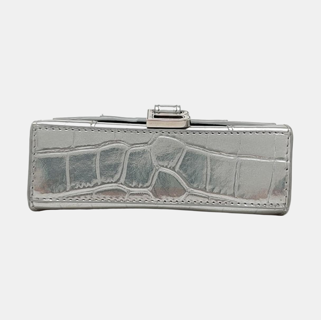 Authenticated pre-owned  Hourglass Calfskin Silver - Clutch at Looply