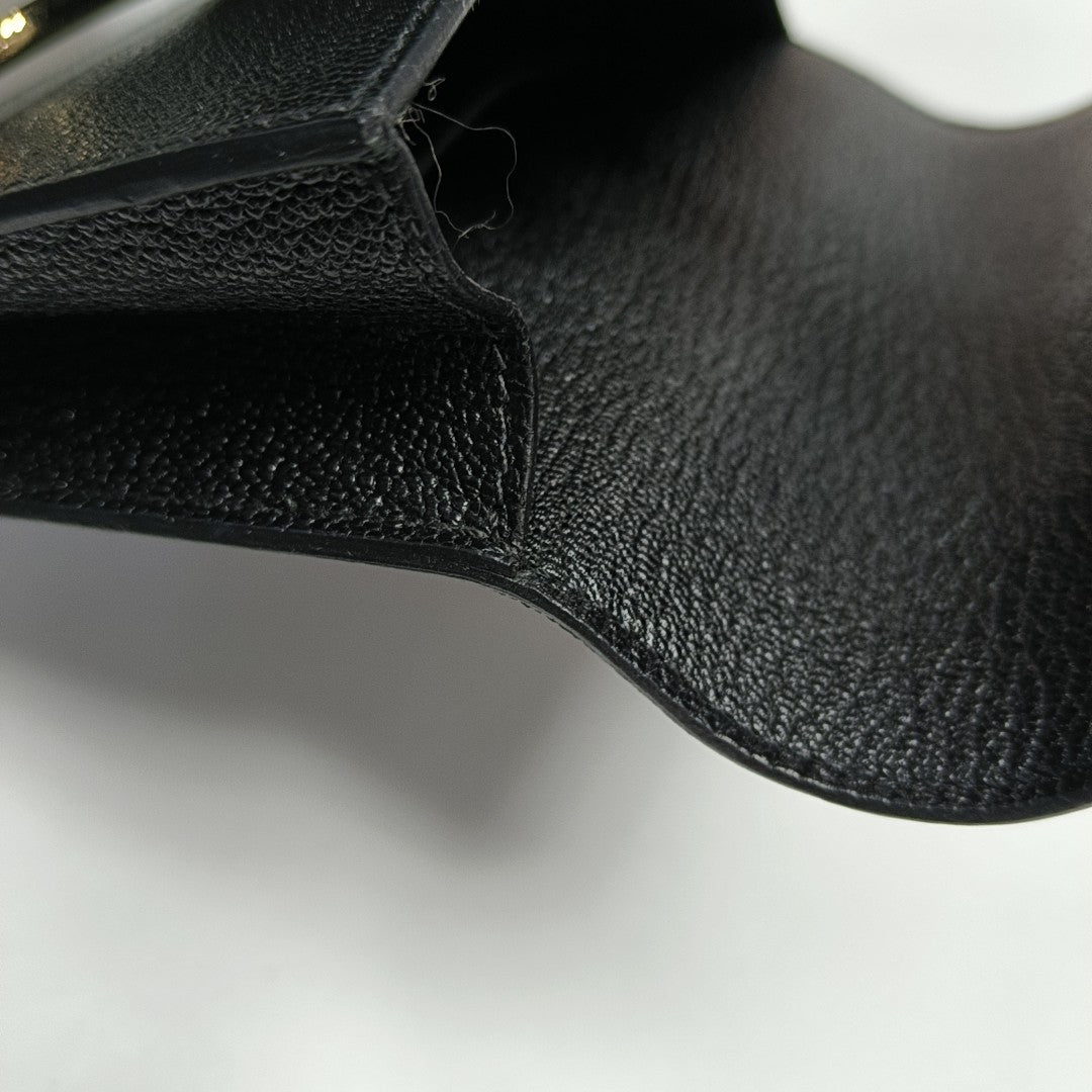 Authenticated pre-owned  Roulis Slim Chèvre Mysore Black Wallet - Wallet at Looply