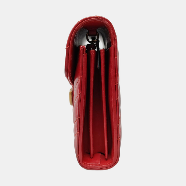 Authenticated pre-owned  GG Marmont Mini Calfskin Red - Shoulder Bag at Looply