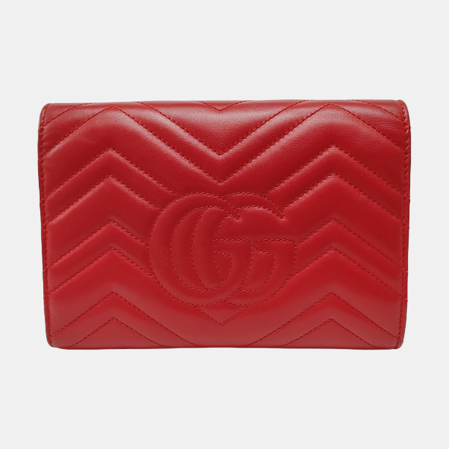 Authenticated pre-owned  GG Marmont Mini Calfskin Red - Shoulder Bag at Looply