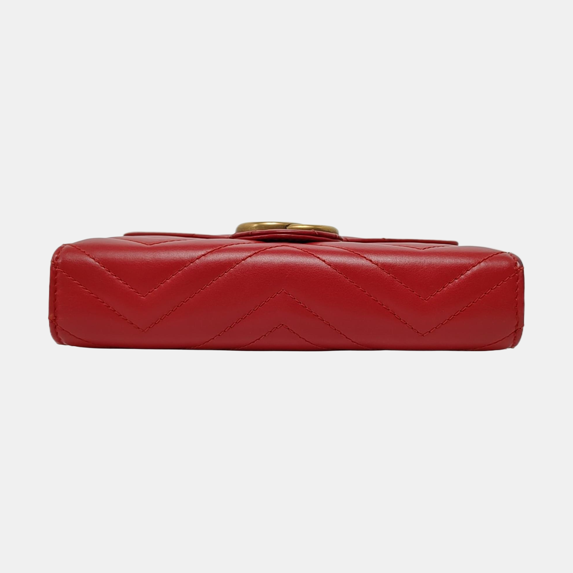 Authenticated pre-owned  GG Marmont Mini Calfskin Red - Shoulder Bag at Looply