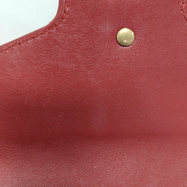 Authenticated pre-owned  GG Marmont Mini Calfskin Red - Shoulder Bag at Looply