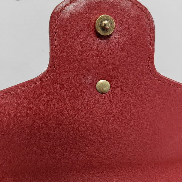 Authenticated pre-owned  GG Marmont Mini Calfskin Red - Shoulder Bag at Looply