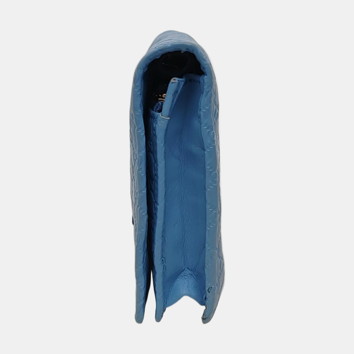 Authenticated pre-owned  Microguccissima Monogram Calfskin Blue - Shoulder Bag at Looply