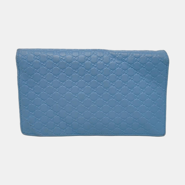 Authenticated pre-owned  Microguccissima Monogram Calfskin Blue - Shoulder Bag at Looply