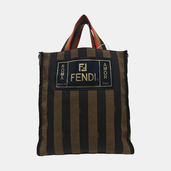 Canvas Top Handle Bag Brown