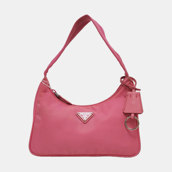 Authenticated pre-owned  Re-edition2000 Mini Nylon Pink - Top Handle Bag at Looply