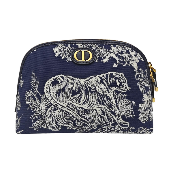 Authenticated pre-owned  30 Montaigne Medium Fabric Blue - Clutch at Looply