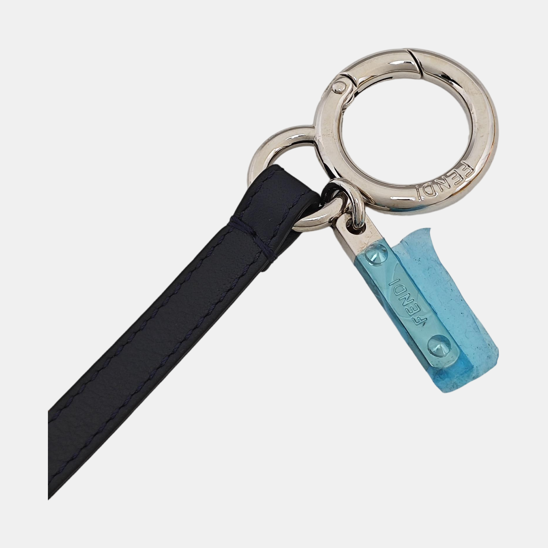 Authenticated pre-owned  Leather Black Bag Charm - Bag Charm at Looply