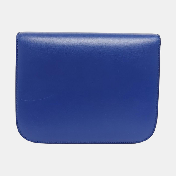 Authenticated pre-owned  CLASSIC BOX Medium Calfskin Blue - Shoulder Bag at Looply