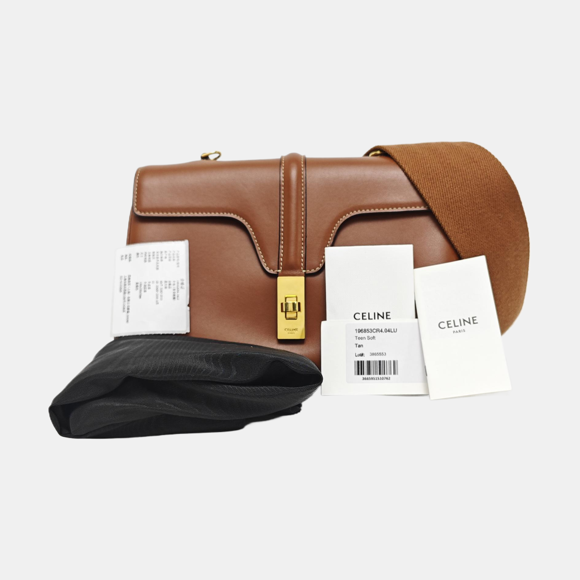 Authenticated pre-owned  16 Small Calfskin Brown - Shoulder Bag at Looply