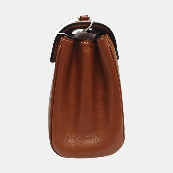 Authenticated pre-owned  16 Small Calfskin Brown - Shoulder Bag at Looply