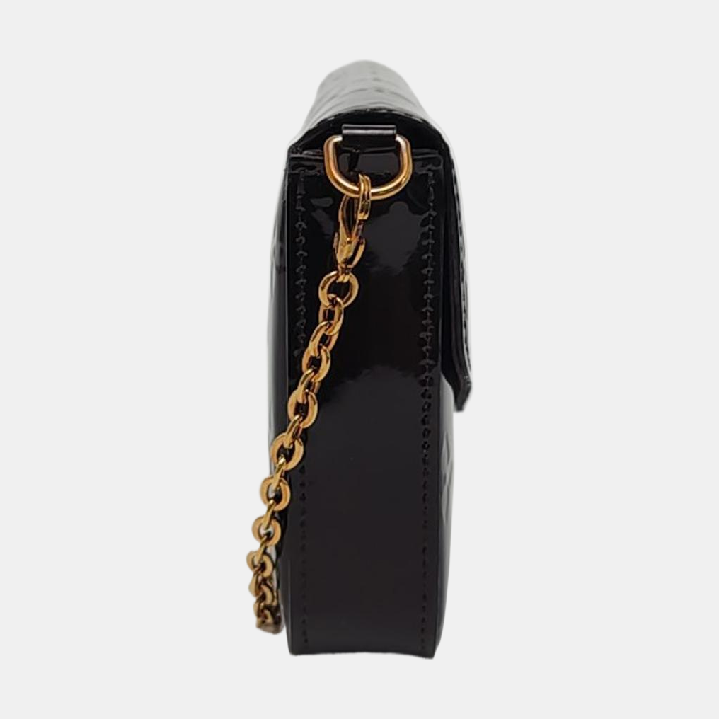 Authenticated pre-owned  Félicie Monogram Patent Leather Brown - Shoulder Bag at Looply