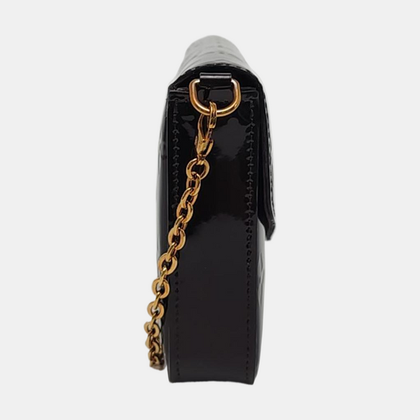 Authenticated pre-owned  Félicie Monogram Patent Leather Brown - Shoulder Bag at Looply