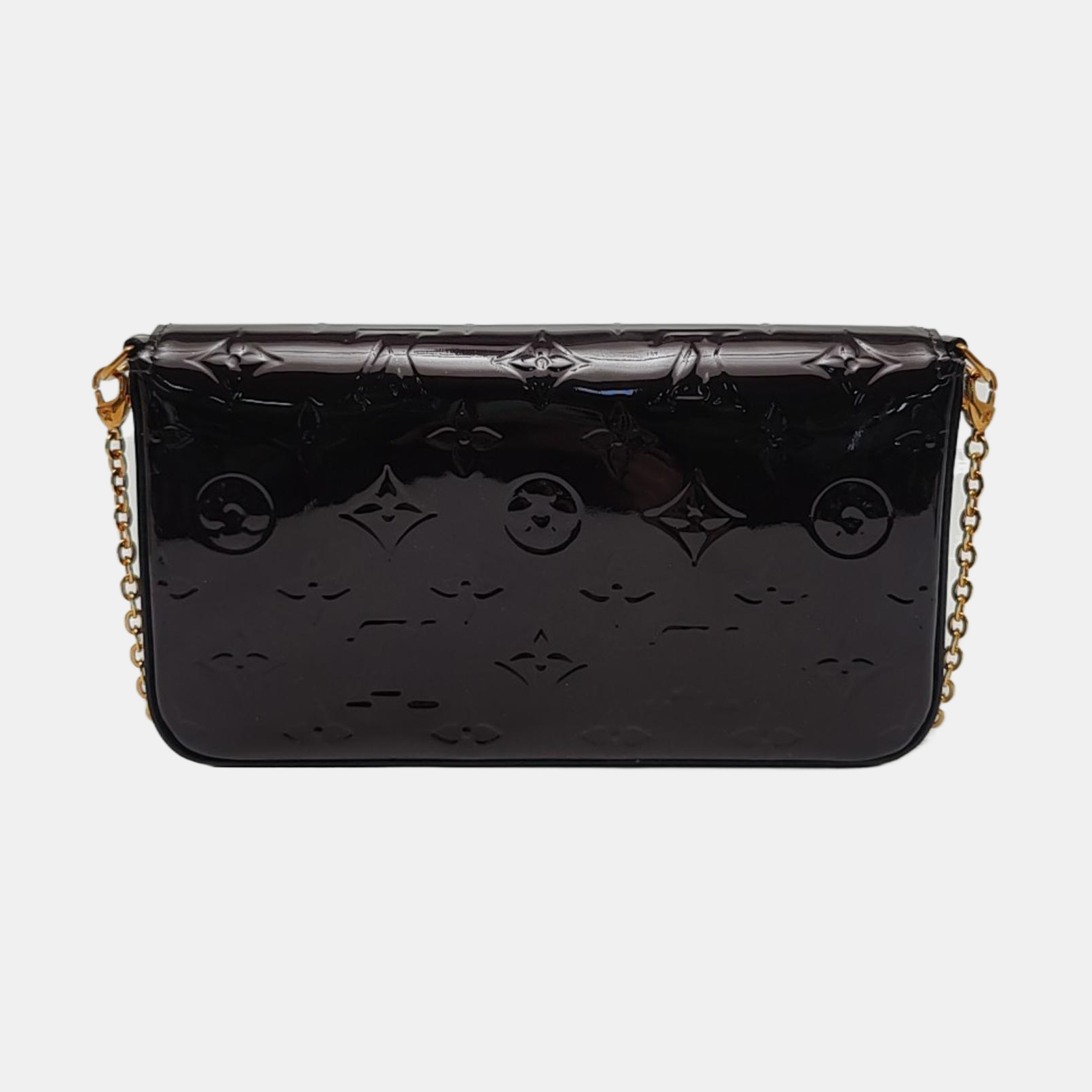 Authenticated pre-owned  Félicie Monogram Patent Leather Brown - Shoulder Bag at Looply
